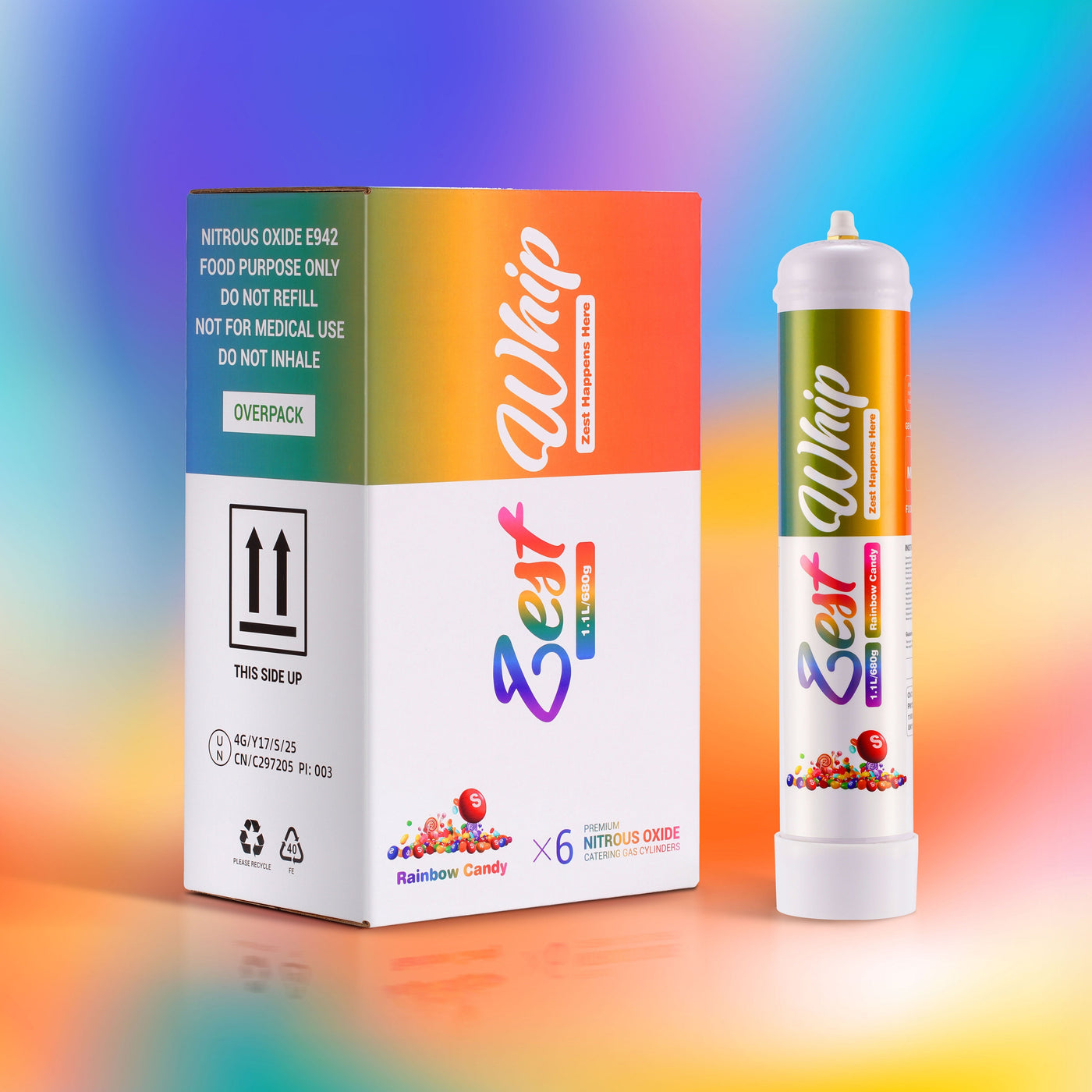 Zest Whip 1.1L Rainbow Candy